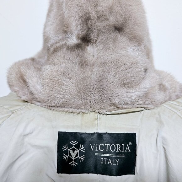 Saga Sapphire Silver Blue Iris Cerulean Grey MINK Coat Jacket Stroller No Fox - Picture 8 of 9